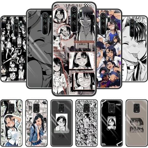 Nagatoro San Aesthetic Tempered Glass Case for Xiaomi Redmi Note 10 9S 9T 9 9A 9C 8 Pro 8T 8A 7 K40 Pro Plus Phone Cover Coque