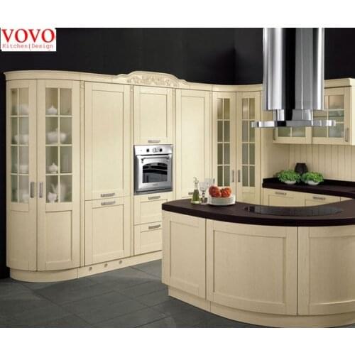 Curved kitchen cabinet doors