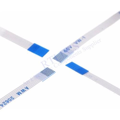 100 pcs FFC FPC Flexible flat cable 7 PIN 0.5 mm pitch same directions Length 500 mm Type A isotropy Forward step 0.5mm Pitch