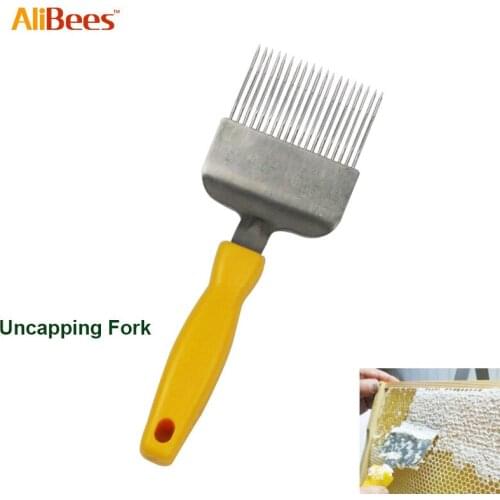 BBeekeeping Tool 1PC Honey cutter Uncapping Scraper Plastic Handle Steel Needles Uncapping Forks Honey Honeycomb Scraper Tool