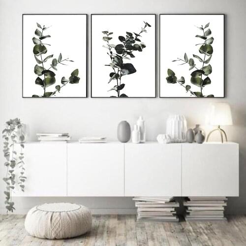 Canvas Painting Eucalyptus Branch Farmhouse Wall Art Posters And Prints Picture Minimalist Modern For Living Room Decoration