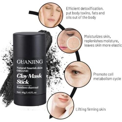 40g Bamboo Charcoal Clay Mask Stick Deep Cleaning Hydrating Mask Smooth Skin Face Care Moisturizing Mud Mask