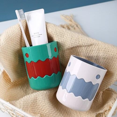 Cute Wheat Straw Cartoon Expression Mouthwash Cup Creative Children Brushing Cup Plastic Cup Toothbrush Toothbrush Cup b