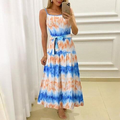 2021 new ladies fashion sexy dress spring slim ladies lace celebrity party dress printed suspender halter dress Vestidos