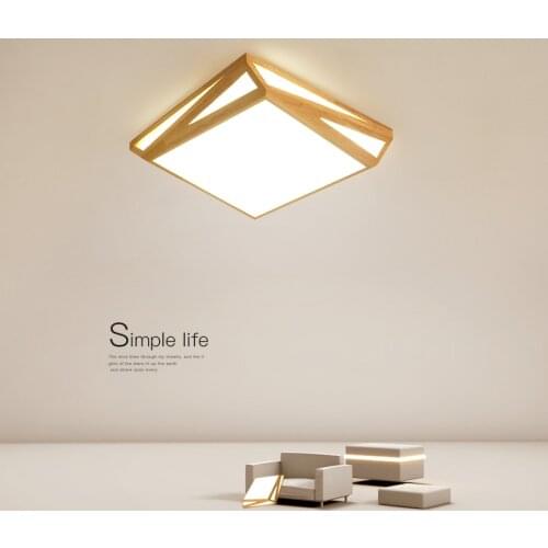Real Wooden Ceiling Lights New Modern Design LED Lamps For Living room Bedroom Balcony Corridor Kitchen Indoor Lighting Fixtures