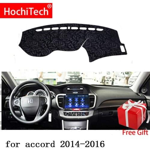 Rose Pattern Non-slip Dashmat Dash Mat Dashboard Cover Pad Cover Carpet Car Sticker for Honda accord 2014 2015 2016 Car Styling