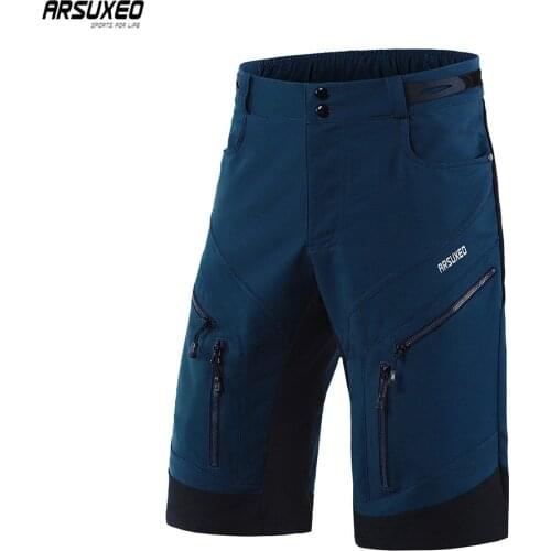 ARSUXEO MTB Cycling Shorts MenS Outdoor Sports Mountain Downhill Breathable Loose Fit Ropa Ciclismo Bike Bicycle Shorts 1903