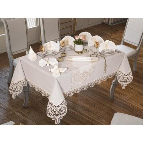 Aleph Table Cloth 26 Piece Cream