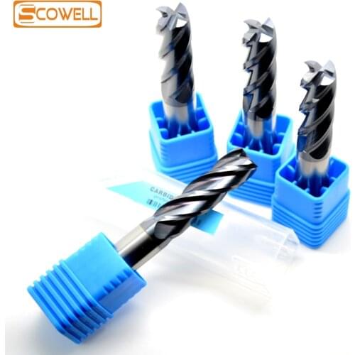 HRC45 1 2 3 4 5 6 8 10 Carbide end mill Milling cutting Tools Alloy Tungsten Steel Milling Cutter EndMills CNC machine end mills