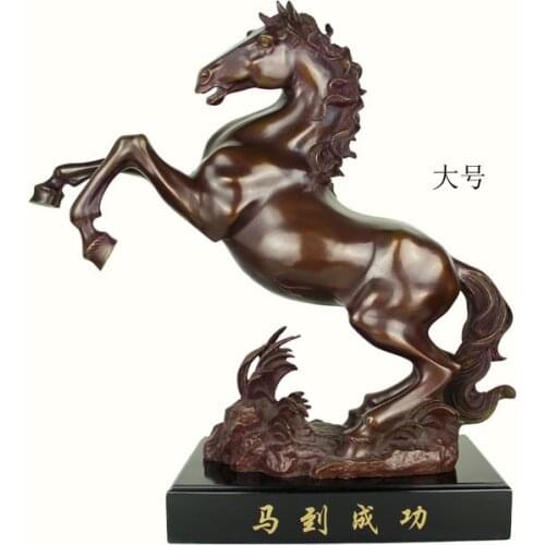 Success immediately upon arrival-large -TOP collection Home Decor Bronze horse statue Decoration- best Business birthday gifts