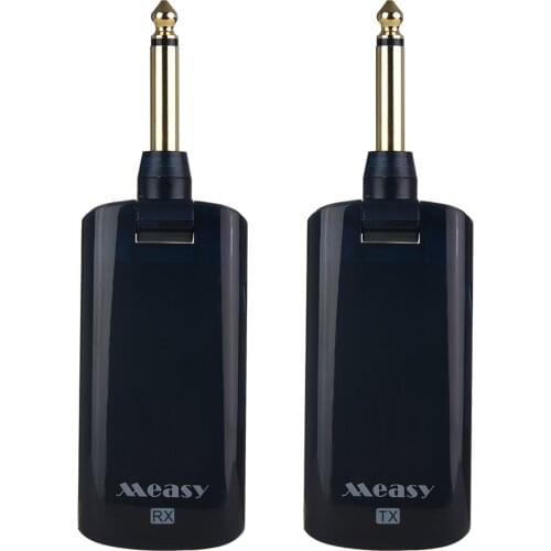 Wirelessly Guitar System Rechargeable Guitar Transmitter Receiver Set 270° Rotatable Plug & Play Pick Up for Electric Guitar