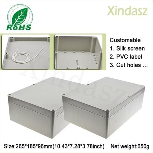 265*185*96mm waterproof electrical junction boxes outdoor electrical enclosure for electronics plastic