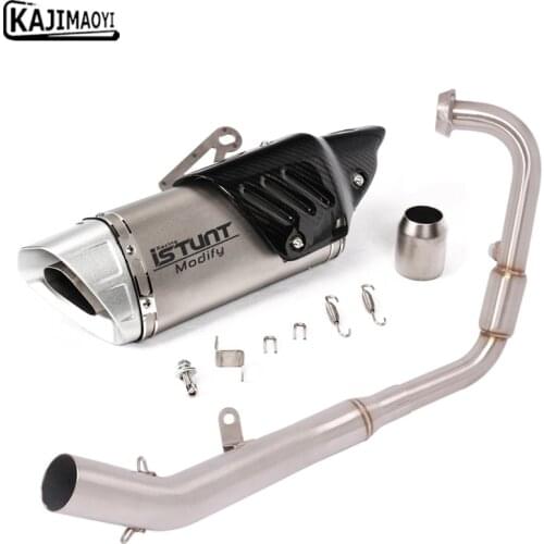Motorcycle Exhaust full System Modified Front Middle Link Pipe Connecting Muffler Escape Moto Decibel killer for voge 300RR