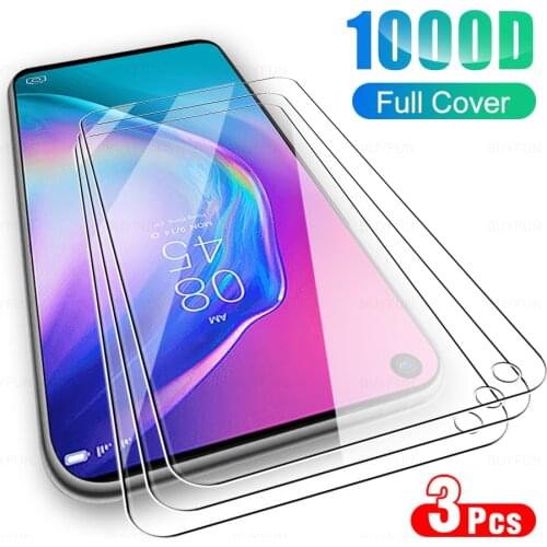 3Pcs Full Cover Protective Glass For Tecno Camon 15 Air Phone Glass Screen Protector Film For Spark 6 5 12 Go Pro 12Air 6Go 6Air
