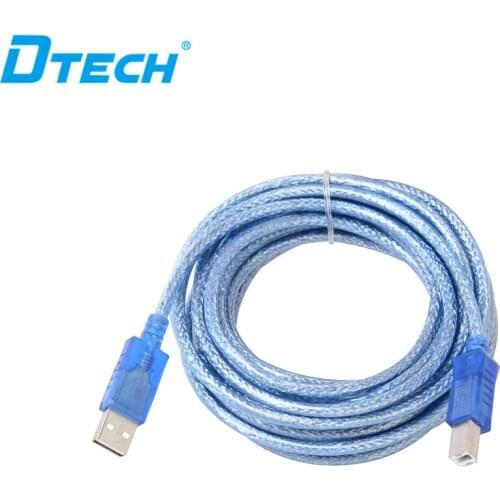 Dtech Factory USB 2.0 Braided Cord Type A Male to Type B Male Cable 5M USB 2.0 Cable