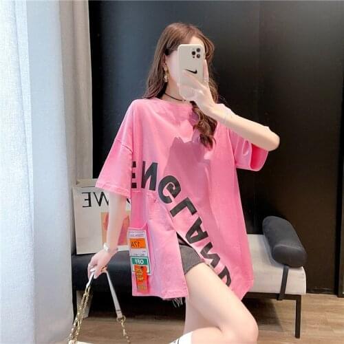 Design Sense Fried Street Short Sleeve T-Shirt Womens Fashion Summer 2021 New Net Red Foreign Style Irregular Niche Size Top