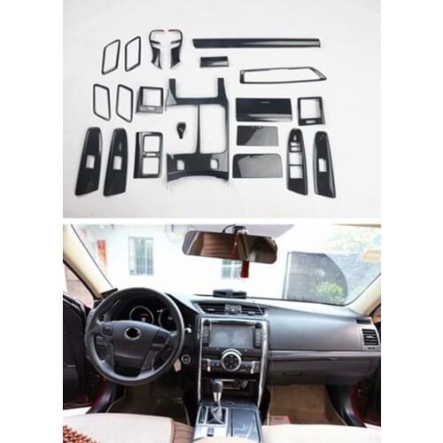 1lot Car stickers ABS carbon fiber grain inside decoration cover for 2010-2016 Toyota REIZ