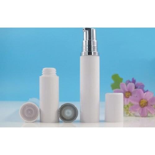 10ML white airless plastic bottle while silver pump white lid lotion emulsion serum hyaluronic toner skin care packing