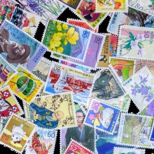 100 PCS/lot All Different Japanese Used postage stamps in good condition With post mark for collecting buy stamps onling