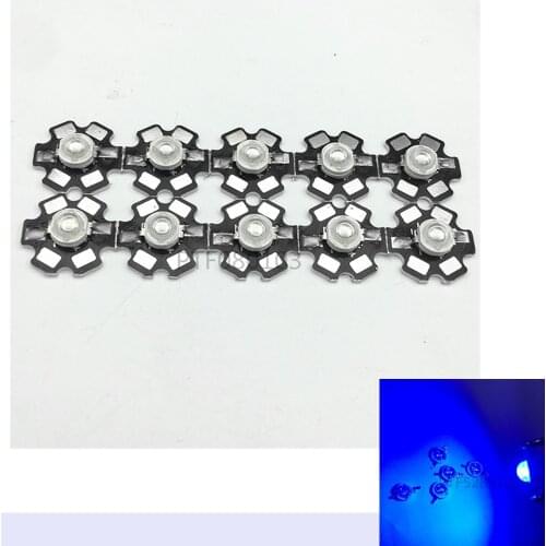 100pcs 3w High Power Royal Blue 445nm Blue 460nm LED Bulb Plant Grow Light Lamp With 20mm