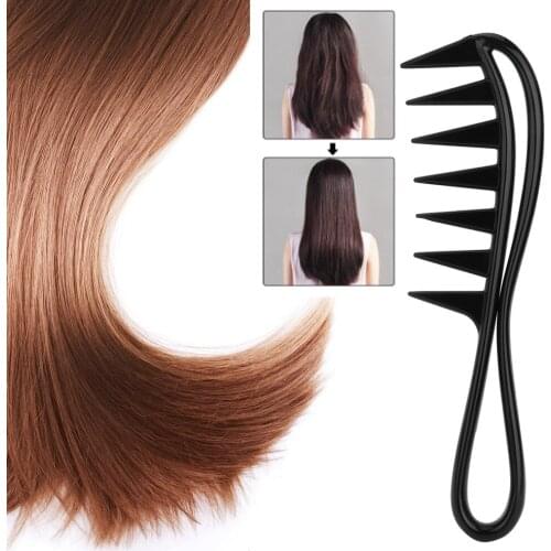 2 Pcs Wide Tooth Shark Plastic Comb Detangler Curly Hair Salon Hairdressing Comb Massage For Hair Styling Tool for Curl Hair