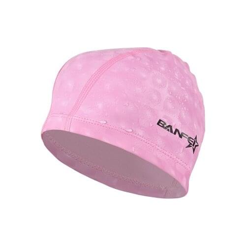 2019 PU Swimming Cap For Women Swim Pool Beach Protect Ears Hair Bathing Hat For Boys Girls Long Hair Lady Swim Cap For Men