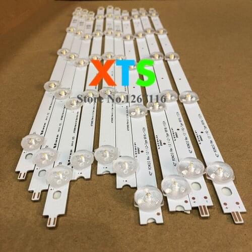 5 kits=50 pieces NEW 42"LED strip For Vizio E420-A0 LG 42LN5300 LG 42LN5400 LC420DUE(SF)(R7) R1+L1=6PCS R2+L2=4PCS Aluminum