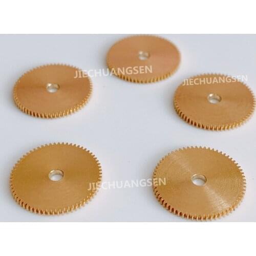 0.2M 64T teeth copper gear Thickness 1mm Outer diameter 13.2mm Machinery copper gear 2.02 1.58 MM