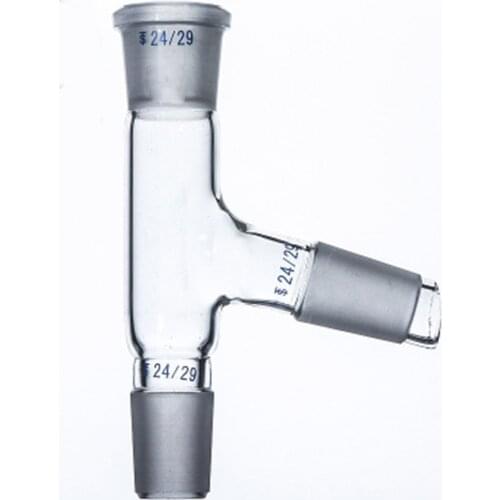 75 degree distillation head,Three way adapter,24/29, 75 bend Borosilicate Glass 3.3