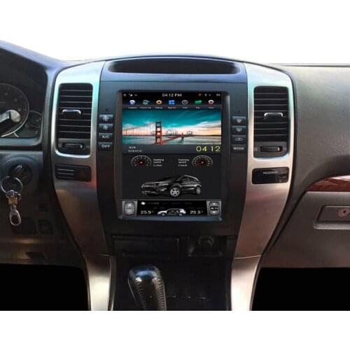 Black and Silver 10.4 Vertical Screen Android OS 7.1 Car Multimedia GPS Navigation Radio Player For TOYOTA Prado Lexus GX 470