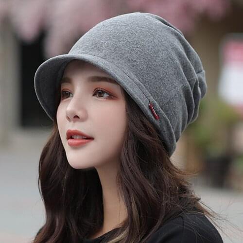 Winter Women Cotton Beret Hat Elegant Ladies Solid Flat Cap Warm Earmuffs Knitted Wool Beanie Hat