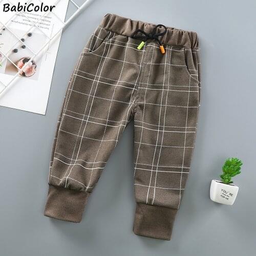 Brand Kids Cartoon Trousers Pant Fashion Girls Lattice Pants Children Boys Sportpants Kids Fashion Pants Baby Infant Clothing