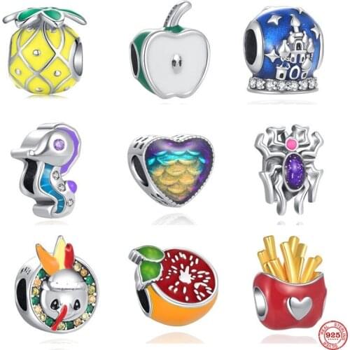 New Murano Glass Sea Turtle Dangle Bead fit Original Pandora Charms Silver 925 Bracelet DIY Women Jewelry summer Collection Gift