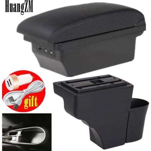 For Nissan Note Armrests central storage box car armrest box modification accessories with USB Easy to install