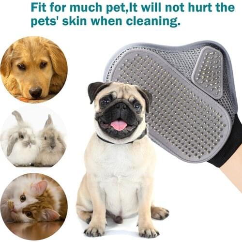 1pcs Flexible Pet Brush Glove Cat Grooming Hair Removal Dog Massage Shower Rubber Mitt Puppy Washing Cleaning Needle Bath Comb
