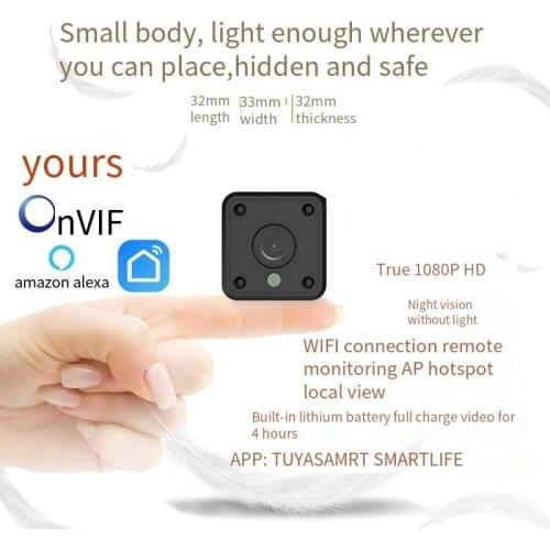 Tuya 2MP Smart Life Mini IP Camera WIFI Security Home House Nanny Video Surveillance CCTV Indoor Wireless 1080P HD Night Vision