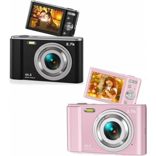 44MP Small Digital Camera 2.7K 2.88inch IPS Screen 16X Zoom Face Detection Vlogging Camera for Photography Beginners Kids