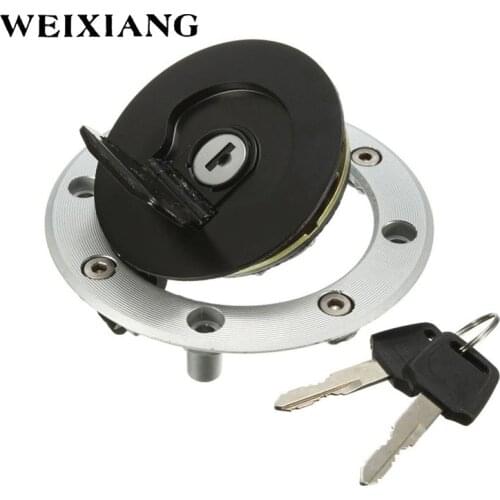Motorcycle Fuel Tank Cap Gas Lid Oil Box Cover with 2 Key Aluminum Alloy Lock Set Kit Assembly Fitment For SUZUKI GSXR-600