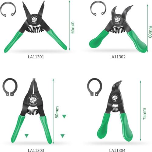 LAOA Mini Circlip pliers 3 inch Right Angled Beak Portable Multifunctional Snap Ring Circlip Pliers Set