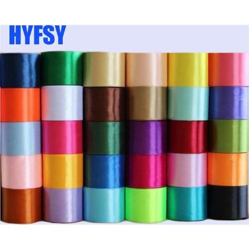 New 80mm Satin plain ribbon 25 yards/bag Handmade materials gift package wedding decoration bow polyester belt 8cm