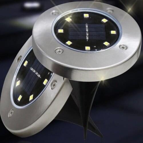 8LED Solar Buried Light Under Ground Solar Lamp Garden Path Stairs Decoration Outdoor Lighting Underground Decking Lamps