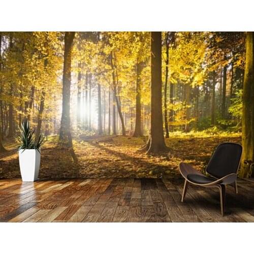 Custom natural wallpaper,Bright Forest Sunlight,3D wallpaper murals for living room bedroom restaurant background wall wallpaper