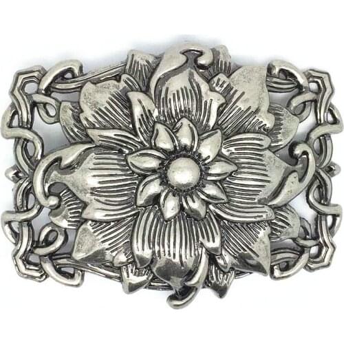 The new 2016 western buckle zh g ju-hua luo fashion belt buckle for 4.0 belt