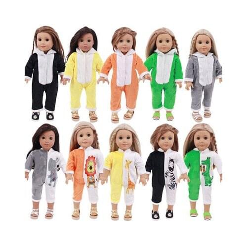 2021 New Pattern Clothes Baby Pattern Pajama Skirt Suit Fit 18 Inch American&43cm Baby New Born Doll Clothes Accessories