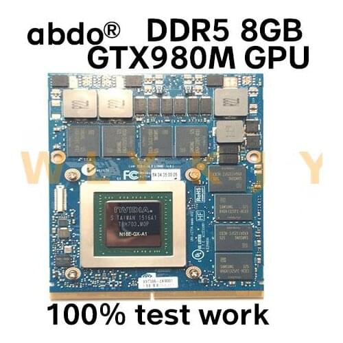 New GTX980M GPU N16E-GX-A1 8GB DDR5 graphics card VGA Perfect upgrade for MSI GT60 GT70 GT72 2QE MS-16F3 16F4 1762 1763 laptop