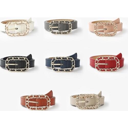 Belt Designer High Quality New Fashion Strap Twist Buckle PU Women Belt Dress Suit Jeans Accessories Belts For Women