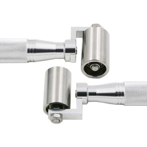 34mm/40mm Stainless Steel Flat Pressure Roller Wallpaper Apply Hand Tool W/ Bimetallic Bearing flexible operation For Children