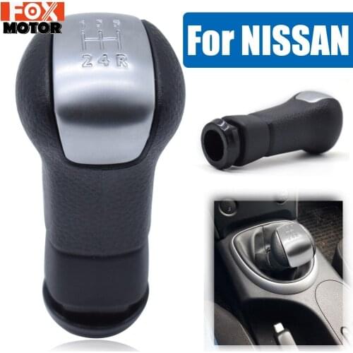 5 Speed Manual Stick Gear Shift Knob Lever Shifter Head Handball For NISSAN QASHQAI NJ10 +2 X-Trail 2006 2007 2008 -2013 Chromed