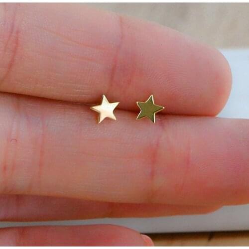 Stainless steel Tiny Star Stud Earrings Dainty Delicate and Pretty star earrings