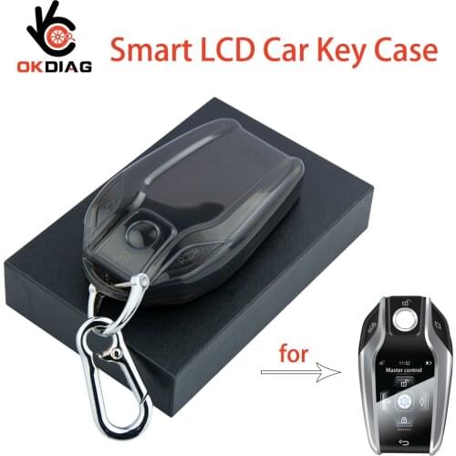 Boutique Smart Remote LCD Car Key Cover Fob Chain Case Protective Shell For BMW For Benz For Toyota For Lexus For KIA For Ford